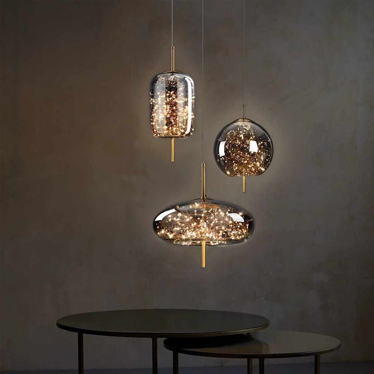 Cosmos • Round • Smoke Gray - Warehouse Sale - Ceiling Lights - Haus of Interiors