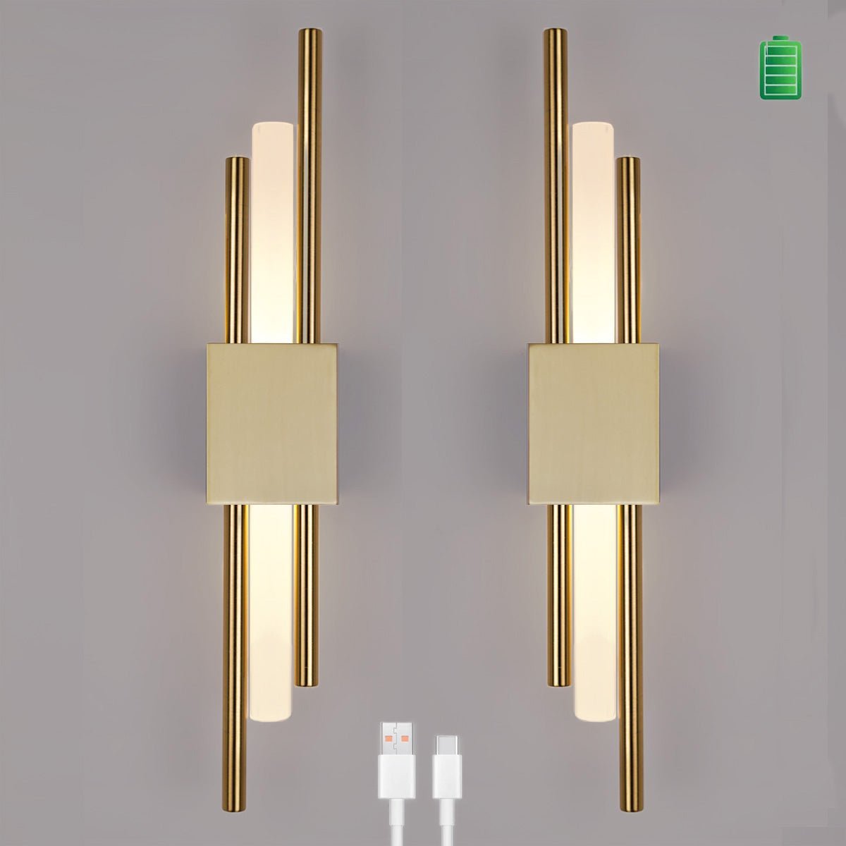 Glitch • Gold 6000K • Battery • 2 Pack - Warehouse Sale - Sconce - Haus of Interiors