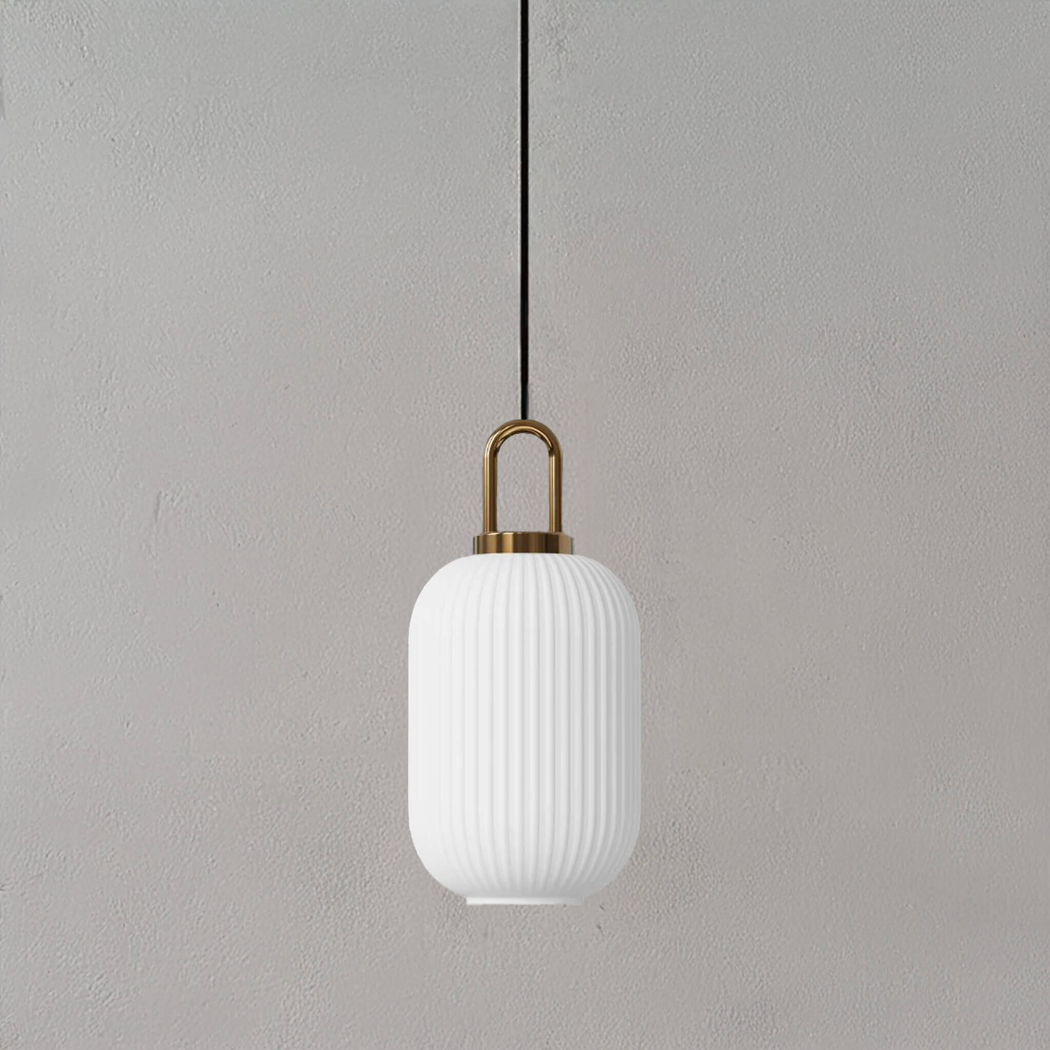 Italian Glass Ceiling Pendants • White • 2 - Pack - Ceiling Light - Haus of Interiors