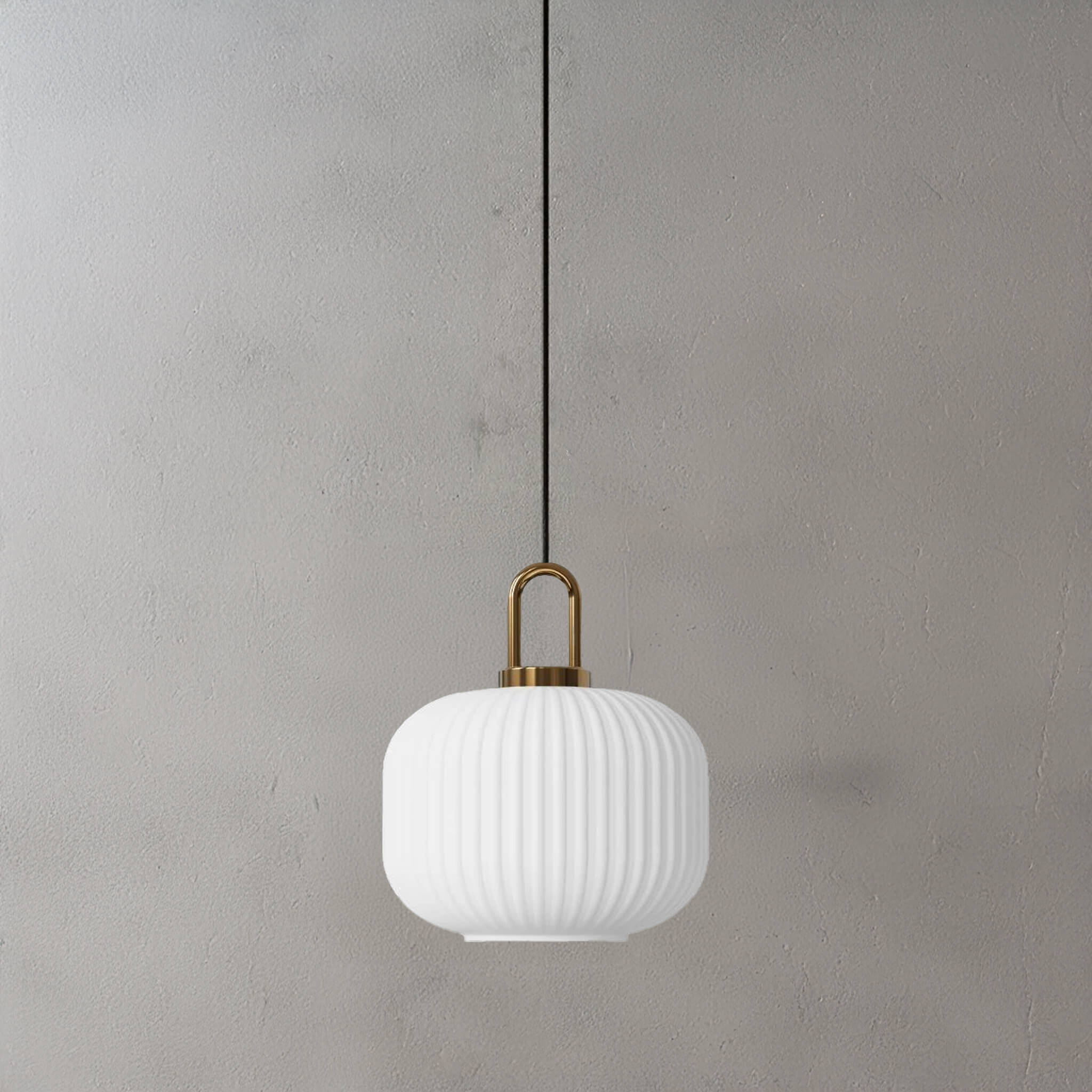 Italian Glass Ceiling Pendants • White • 2 - Pack - Ceiling Light - Haus of Interiors