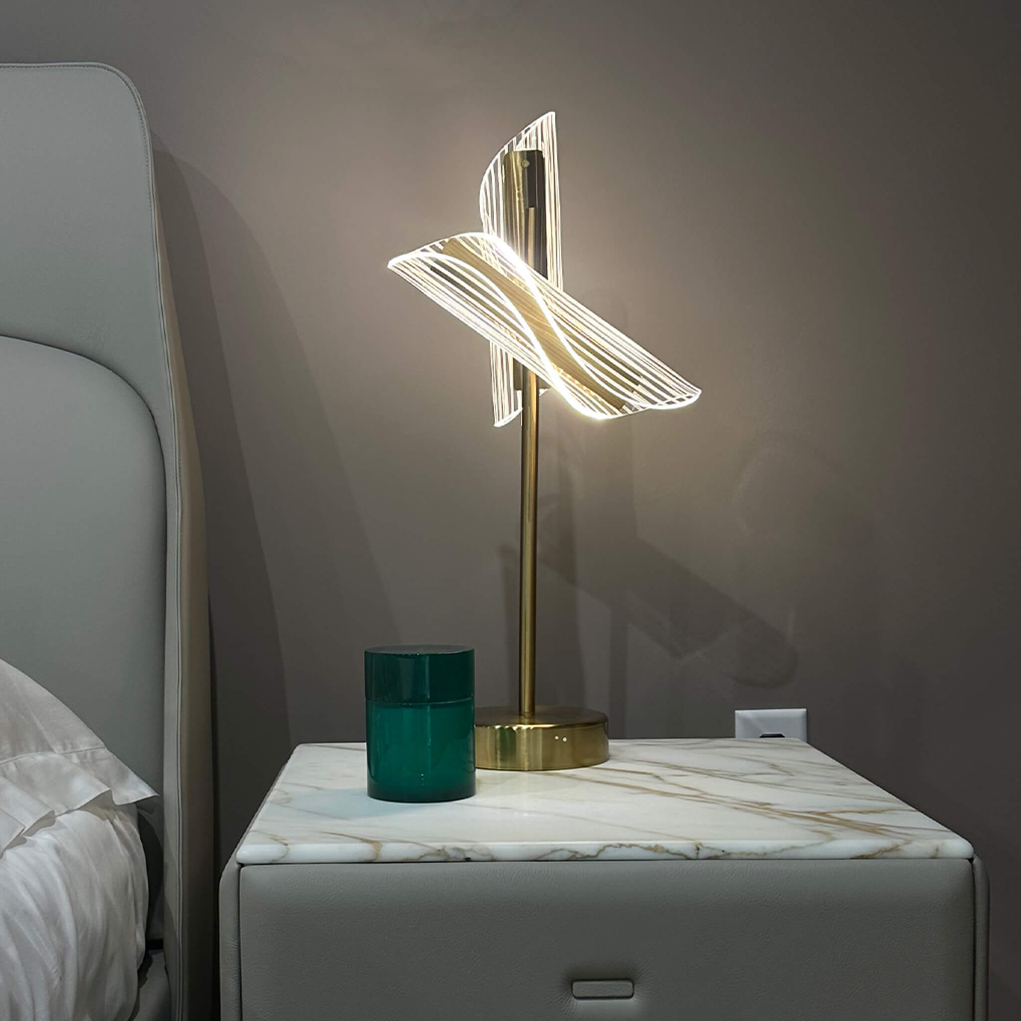 Nordic Flame Table Lamp - Haus of Interiors