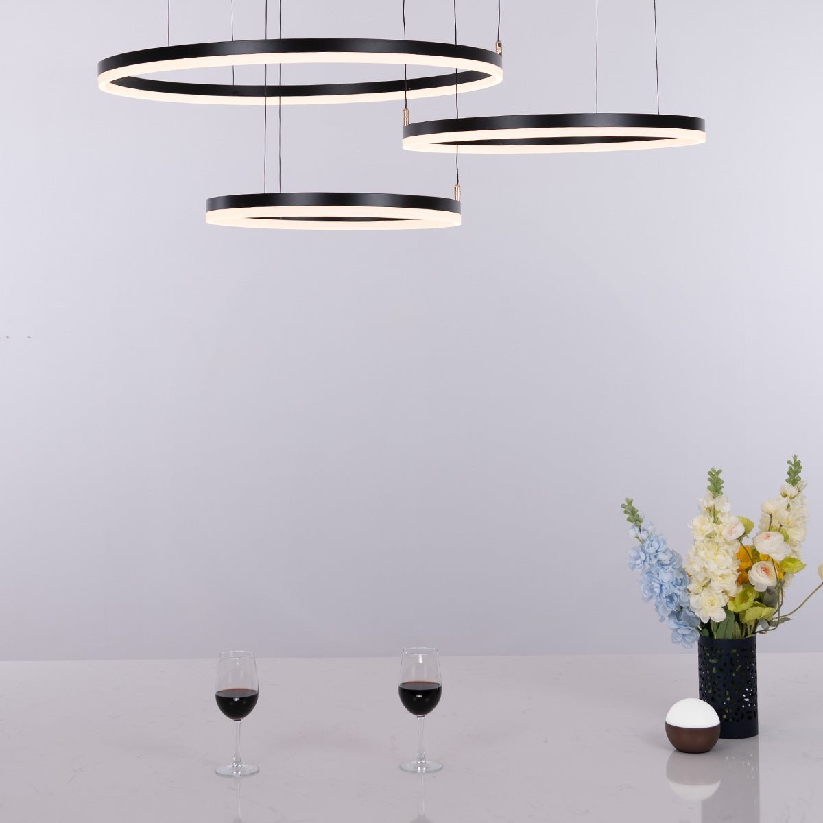 Nordic Rings • Black • 60CM + 80CM + 100CM - Warehouse Sale - Chandelier - Haus of Interiors