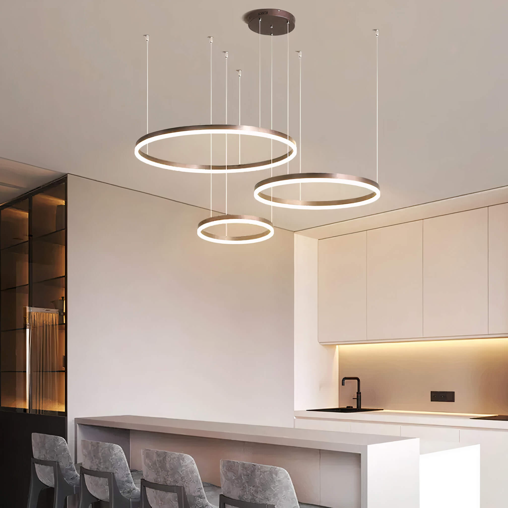 Nordic Rings Ceiling Chandelier - 0 - Haus of Interiors