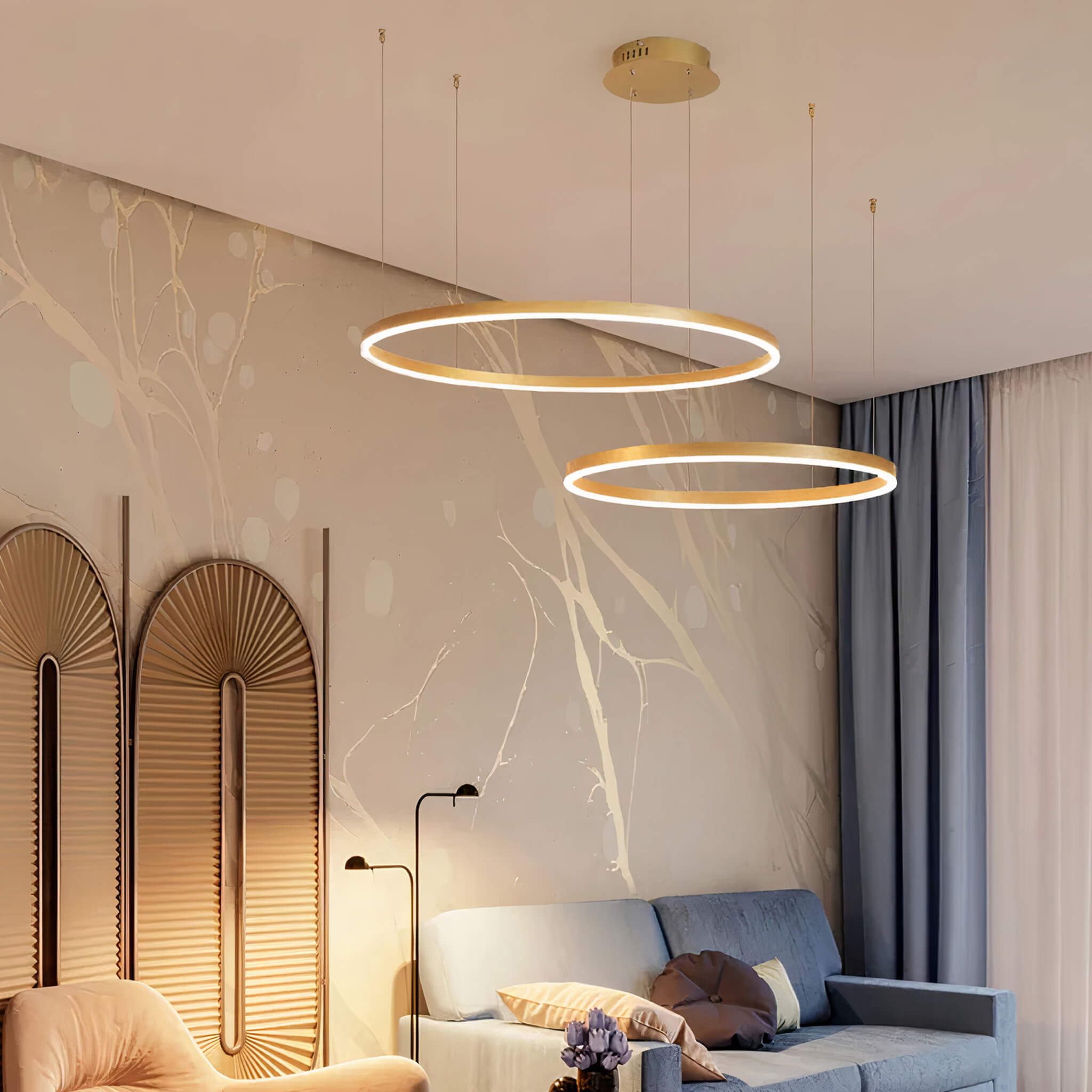 Nordic Rings Ceiling Chandelier - 0 - Haus of Interiors