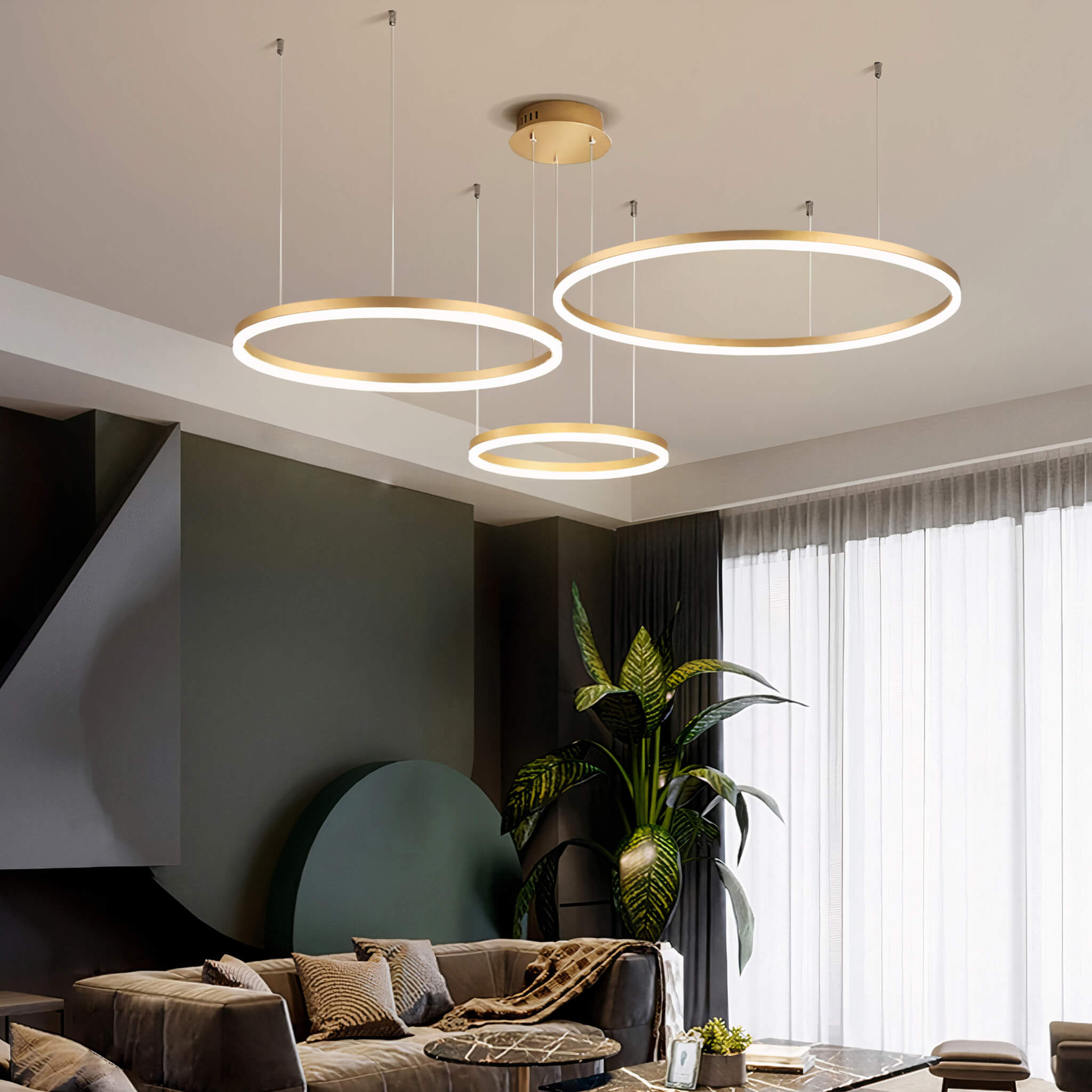 Nordic Rings • Gold • 60CM + 80CM + 100CM - Warehouse Sale - Chandelier - Haus of Interiors