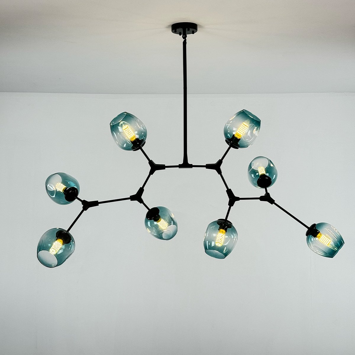 Retro Loft Ceiling Chandelier • Black - Haus of Interiors